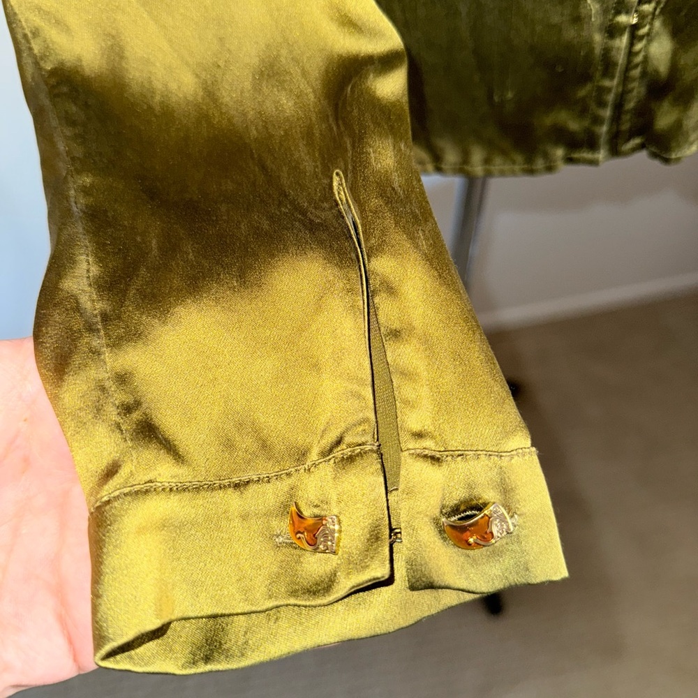 Roberto Cavalli Green Silk Top - Picture 6 of 8